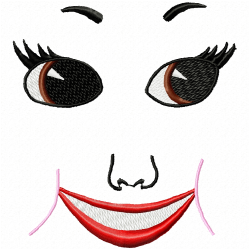 Faces Embroidery Design 7 Faces Embroidery Design 7